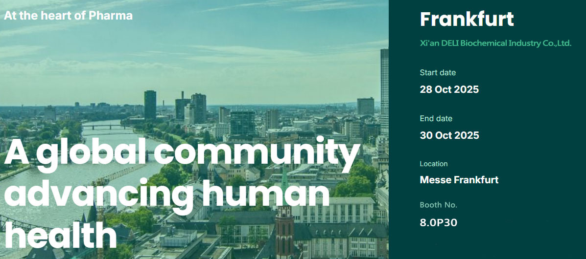 XI'AN DELI Biochemical Cphi Euroue 2025 көрмесінде Франкфурт, Германияда